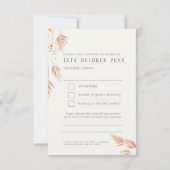 Herbstgrasbeeren Hochzeitsantwort UAWG RSVP Karte (Rückseite)