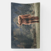 Herbstgrasfeld für Rinder Banner (Vertikal)