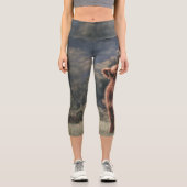 Herbstgrasfeld für Rinder Capri Leggings (Vorderseite)