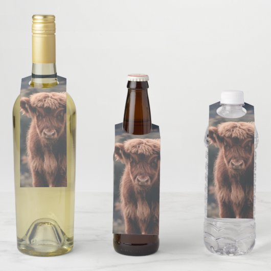 Herbstgrasfeld für Rinder Flaschenanhänger (Beispiel)