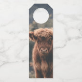 Herbstgrasfeld für Rinder Flaschenanhänger (Rückseite)