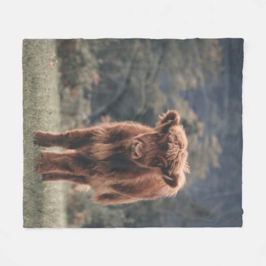 Herbstgrasfeld für Rinder Fleecedecke (Vorderseite (Horizontal))