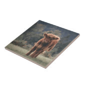 Herbstgrasfeld für Rinder Fliese (Seite)