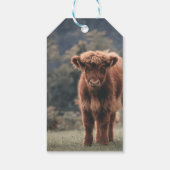 Herbstgrasfeld für Rinder Geschenkanhänger (Rückseite)