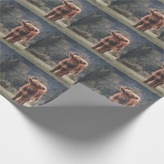 Herbstgrasfeld für Rinder Geschenkpapier (Ecke)