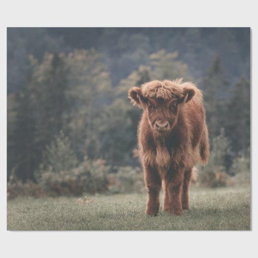 Herbstgrasfeld für Rinder Geschenkpapier (Flach)