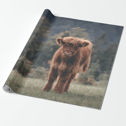 Herbstgrasfeld für Rinder Geschenkpapier (Ungerollt)