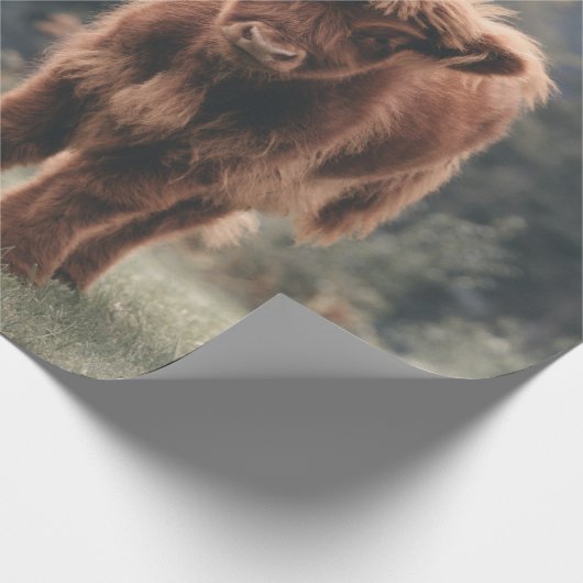 Herbstgrasfeld für Rinder Geschenkpapier (Ecke)