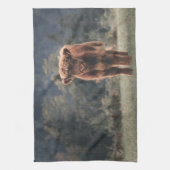 Herbstgrasfeld für Rinder Geschirrtuch (Vertikal)