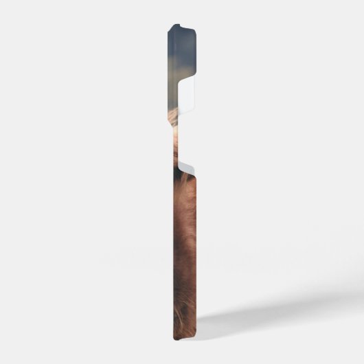 Herbstgrasfeld für Rinder iPhone Hülle (Linke Seite)