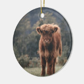 Herbstgrasfeld für Rinder Keramik Ornament (Links)