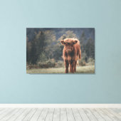 Herbstgrasfeld für Rinder Leinwanddruck (Insitu (Holzboden))