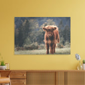 Herbstgrasfeld für Rinder Leinwanddruck (Insitu (Wohnzimmer))