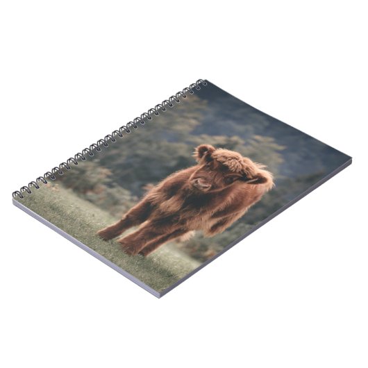 Herbstgrasfeld für Rinder Notizblock (Linke Seite)