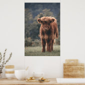 Herbstgrasfeld für Rinder Poster (Küche)