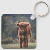 Herbstgrasfeld für Rinder Schlüsselanhänger (Rückseite)