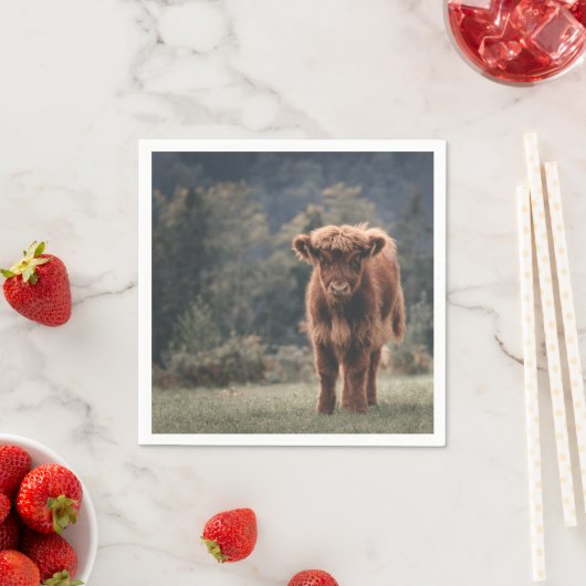 Herbstgrasfeld für Rinder Serviette (Beispiel)