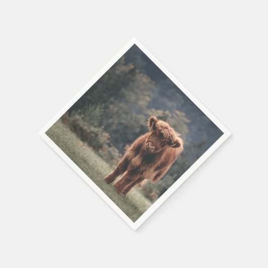 Herbstgrasfeld für Rinder Serviette (Ecke)