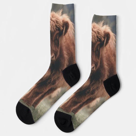 Herbstgrasfeld für Rinder Socken (Linkes Detail)