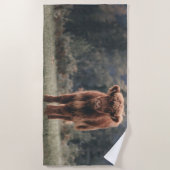 Herbstgrasfeld für Rinder Strandtuch (Vorderseite)