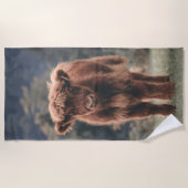 Herbstgrasfeld für Rinder Strandtuch (Vorderseite)