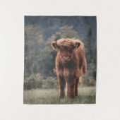 Herbstgrasfeld für Rinder Wandteppich (Vorderseite)