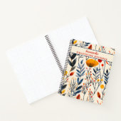 Herbstgrasse und Wildblume Notizblock (Innenseite)