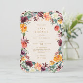 Herbstgrenzdusche Einladung (Stehend Vorderseite)