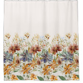 Herbstgrenze der Wildblume Duschvorhang (Vorderseite)