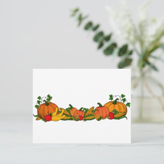 Herbstgrenze Postkarte (Stehend Vorderseite)