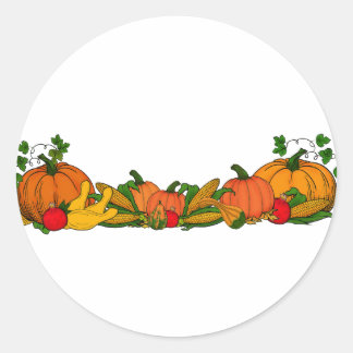 Herbstgrenze Runder Aufkleber