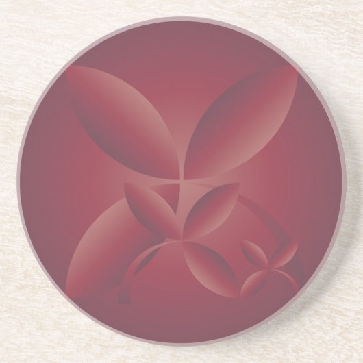 Herbstgrimson Sandstein Untersetzer (Vorne)