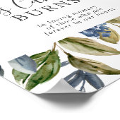 Herbstgrün Dieses Candle Burns Memorial Zeichen Poster (Ecke)