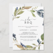 Herbstgrün I GRILLEN Engagement Party Einladung (Vorderseite)