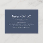 Herbstgrün | Navy Business Card Visitenkarte (Rückseite)