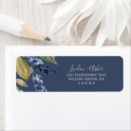 Herbstgrün | Navy Return Address Label