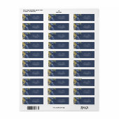 Herbstgrün | Navy Return Address Label (Vorne)