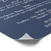 Herbstgrün | Schild für Hochzeitsgetränke der Mari (Ecke)