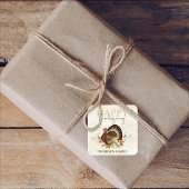 Herbstgrün Wasserfarbe Foliage Erntedank Quadratischer Aufkleber