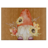 Herbstgrundel mit Sonnenblumen Schneidebrett (Vorderseite)