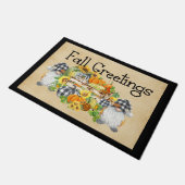 Herbstgrüße 24" x 36" Türmatte (Schrägansicht)