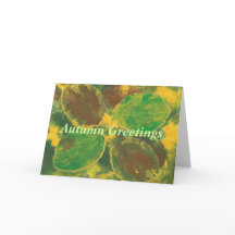 Herbstgrüße, Birch-Blätter, Grußkarten