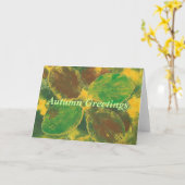 Herbstgrüße, Birch-Blätter, Grußkarten Karte (Gelbe Blume)