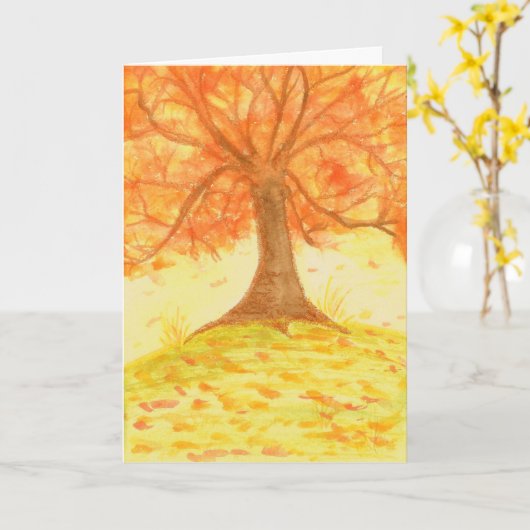 Herbstgrüße Karte (Gelbe Blume)