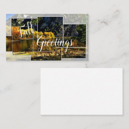 Herbstgrüße Mitteilungskarte (Vorne/Hinten)