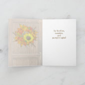 Herbstgrußkarte mit Herbstfeuer Karte (Innenseite)