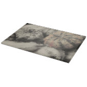 Herbstgürtel in Schwarz und Weiß Schneidebrett (Ecke)