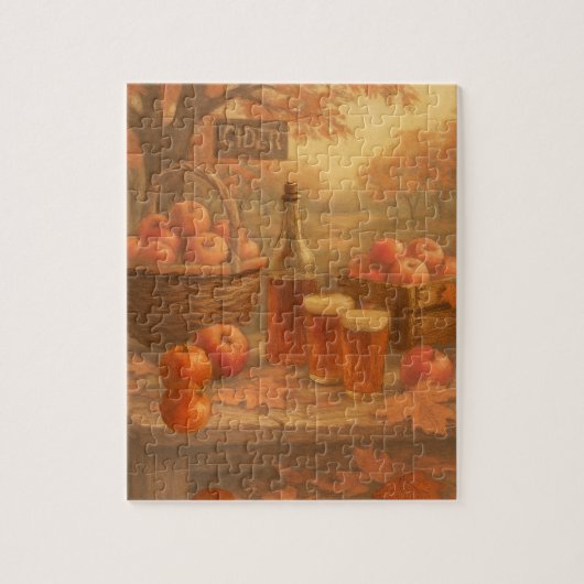 Herbstguss - Rustikale Apfelwein-Verkostung Puzzle (Vertikal)