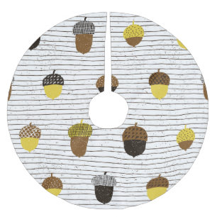 Herbstgutschriften: Vintage Tiere Polyester Weihnachtsbaumdecke