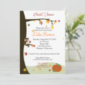 HerbstHalloween 12x18 Einladung (Stehend Vorderseite)